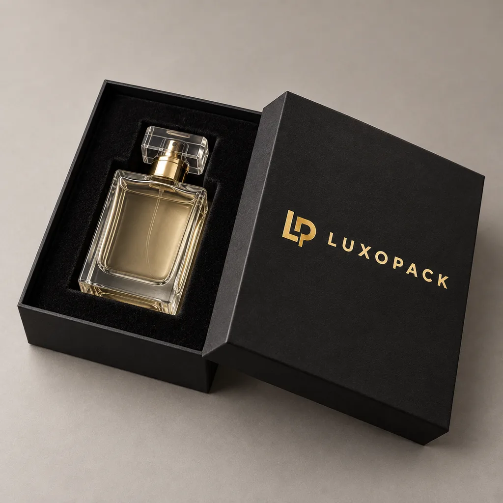 Black Lid-and-Base Box by LuxoPack