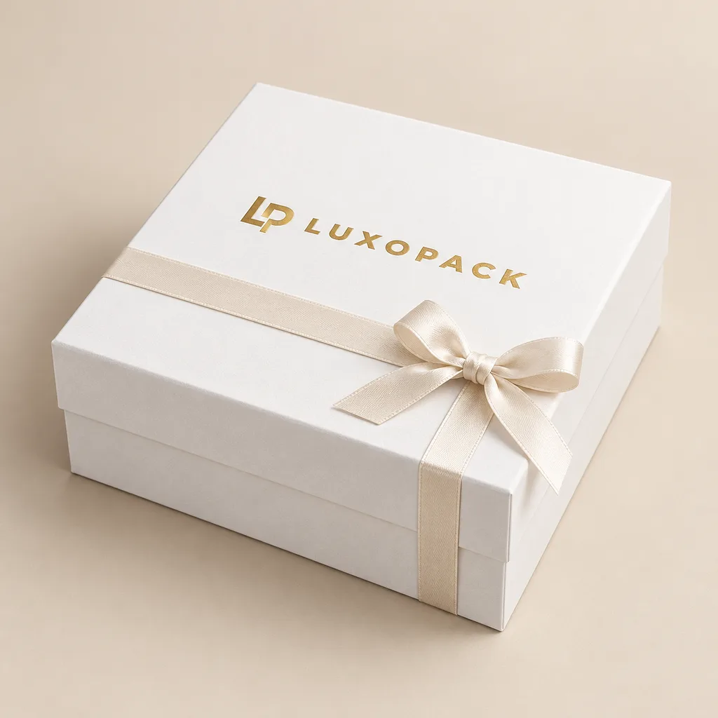 White Lid-and-Base Box by LuxoPack