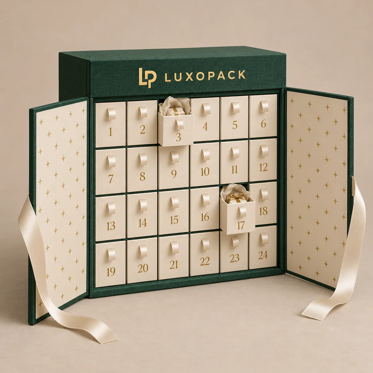 Advent Calendar Cabinet with Doors by LuxoPack, concept render