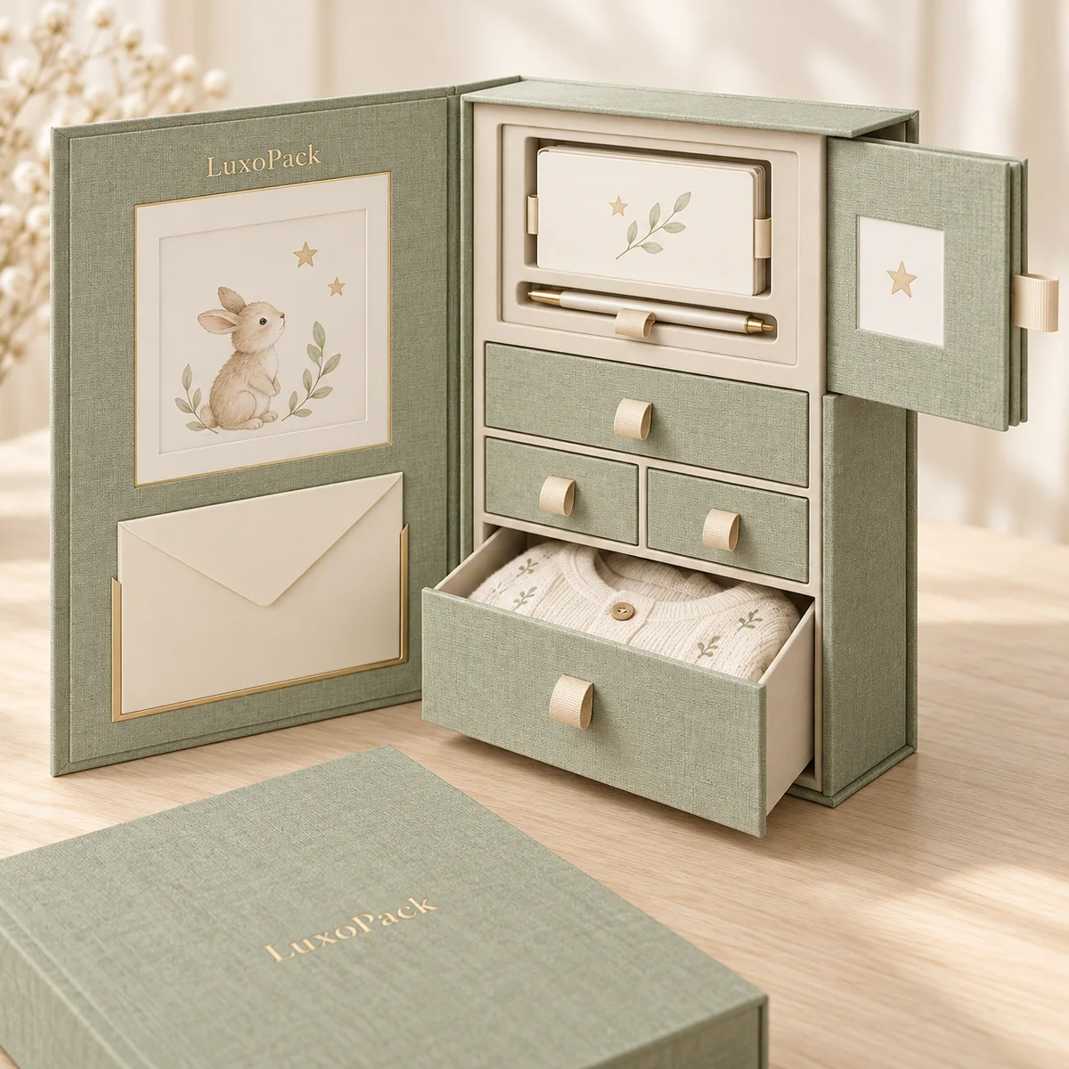 Baby Keepsake & Memory Box by LuxoPack, concept render