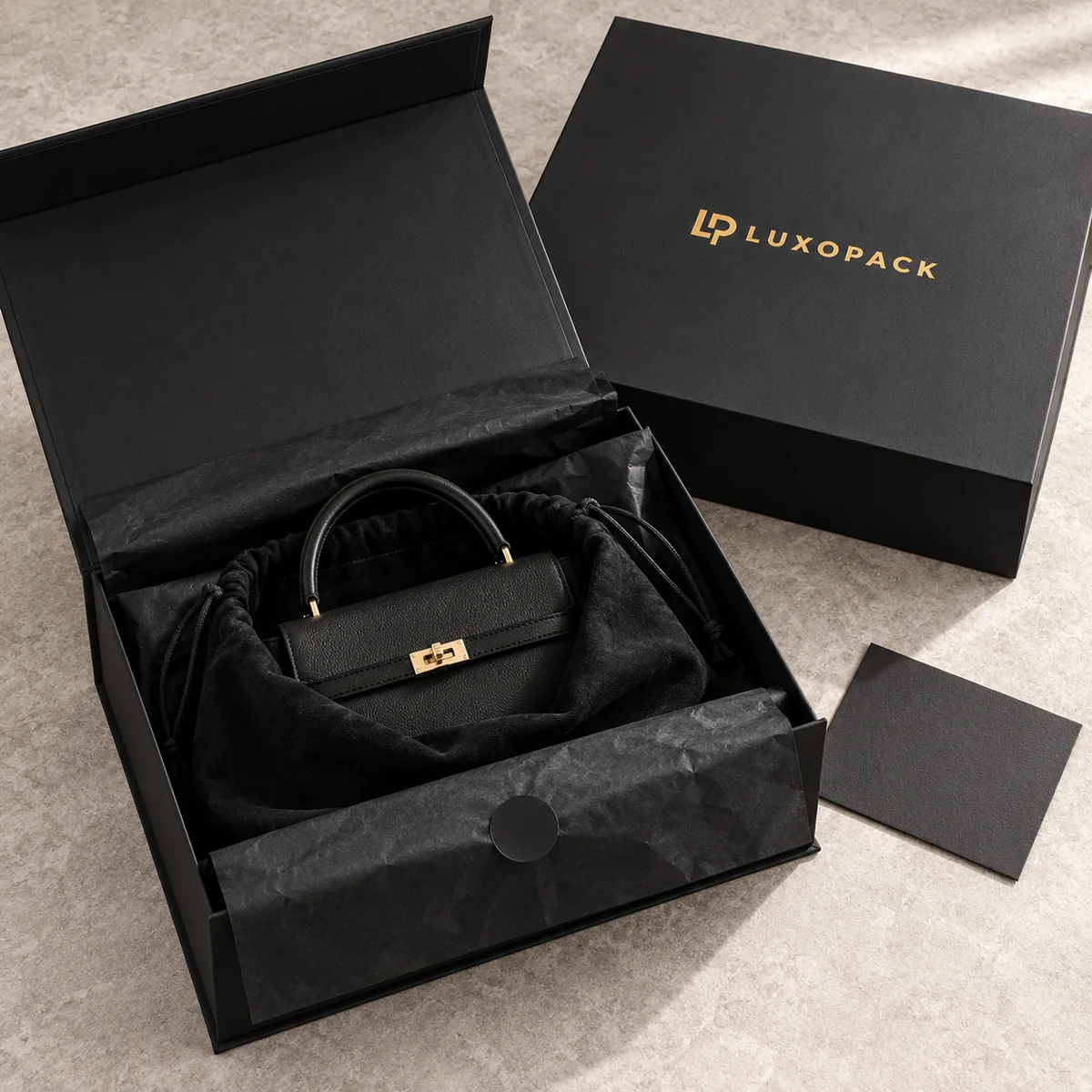 Handbag Packaging Box concept render 2 by LuxoPack