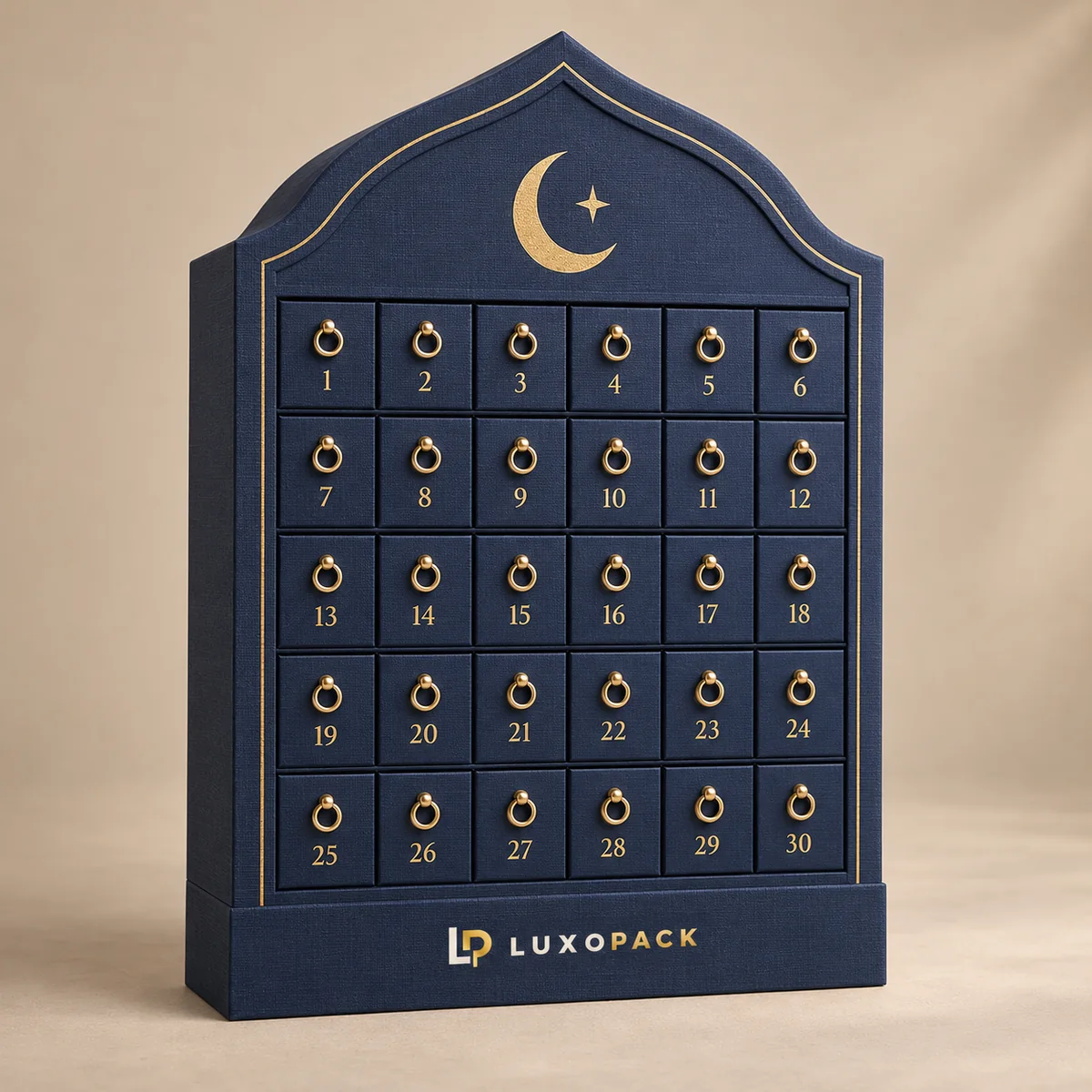 Ramadan Calendar Box (Arch Design) by LuxoPack, concept render