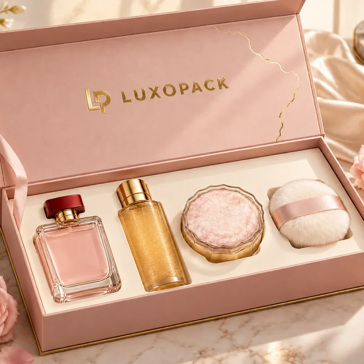 Fragrance & Beauty Gift Set Box by LuxoPack, concept render